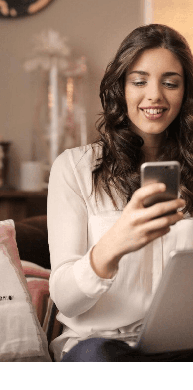 background image women looking phone